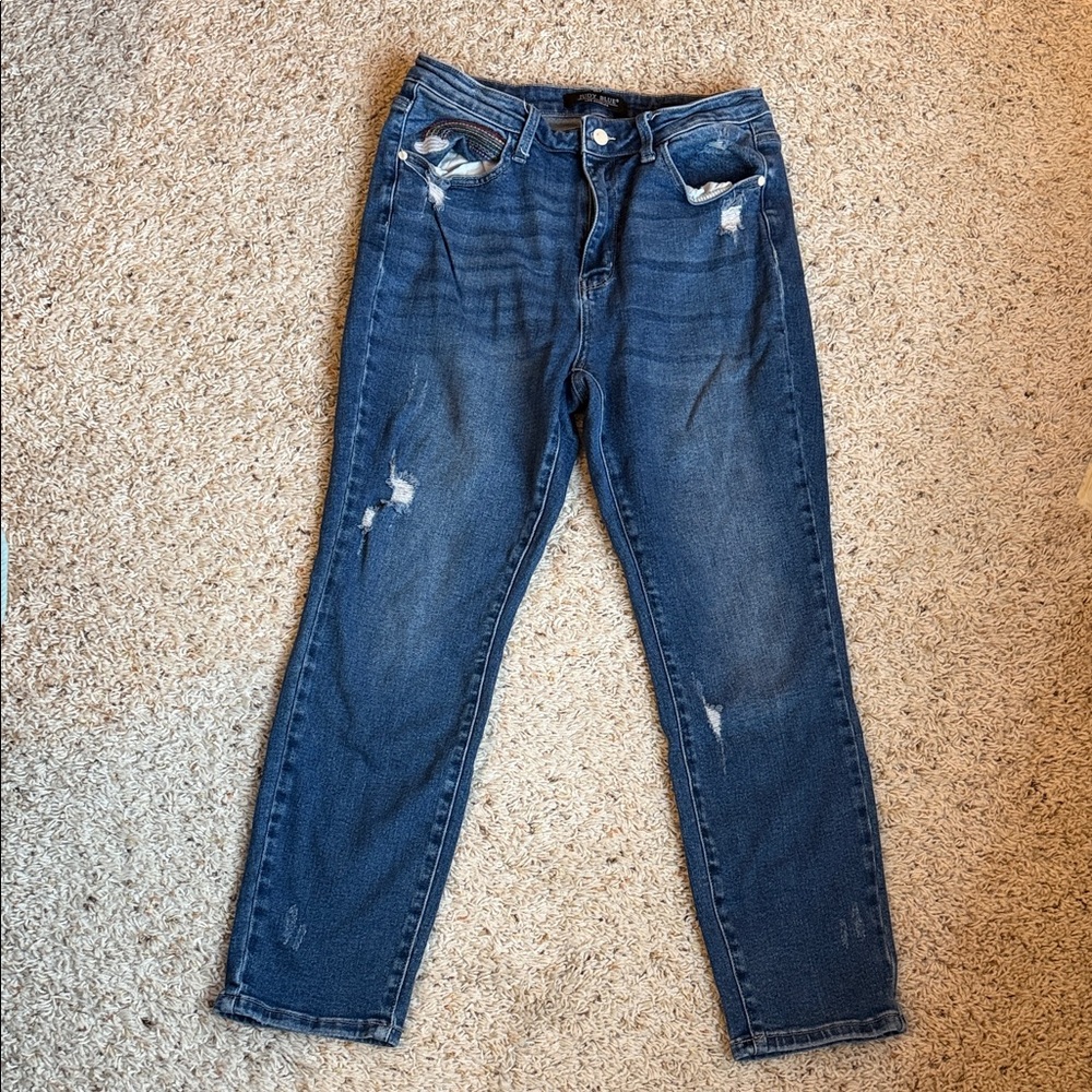 Judy Blue Women's Dark Blue Straight Leg Jeans
